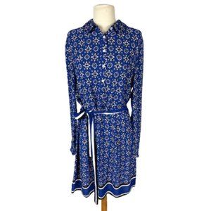 NEW Brooks Brothers Red Fleece Long Sleeve Shirt Dress 12